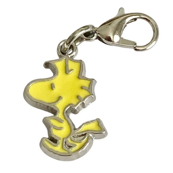 Peanuts Woodstock Bird Clip On Charm Zipper Pull Purse Charm Signed Enamel - Picture 1 of 9